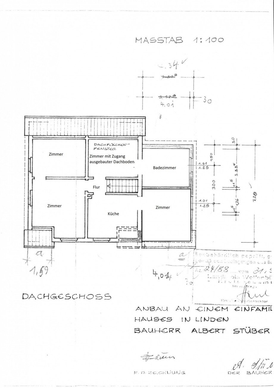 Grundriss OG Zweifamilienhaus Wolfenb�ttel