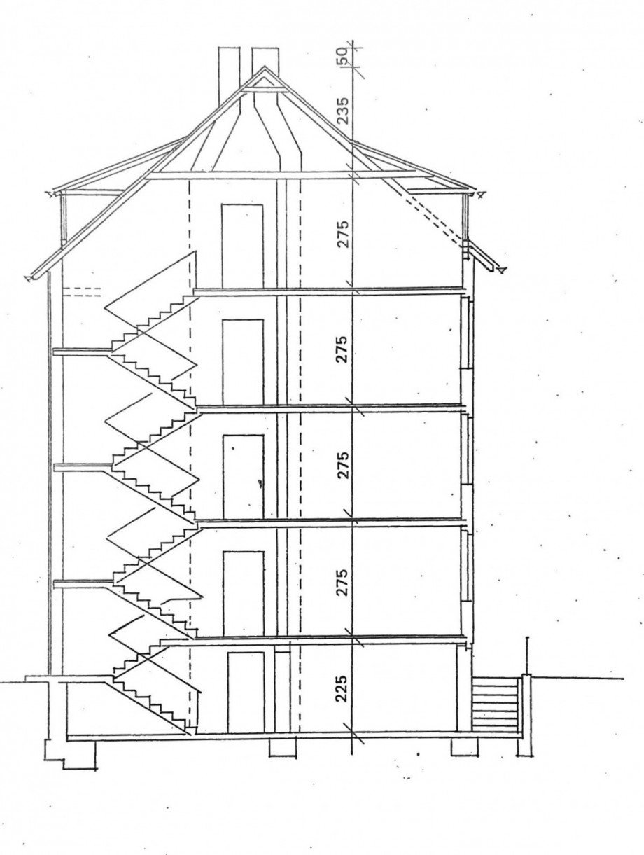 Schnittzeichnung Dachgeschosswohnung Braunschweig