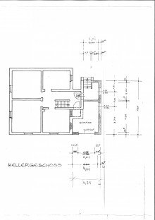 Grundriss KG Vorbildlich gepflegtes 1-2 Familienhaus mit Nebengeb�uden in WF-Linden!