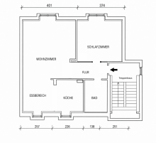 Grundriss Wohnung Innenstadtlage! Dachgeschosswohnung mit Ausbaureserve und KFZ-Stellplatz