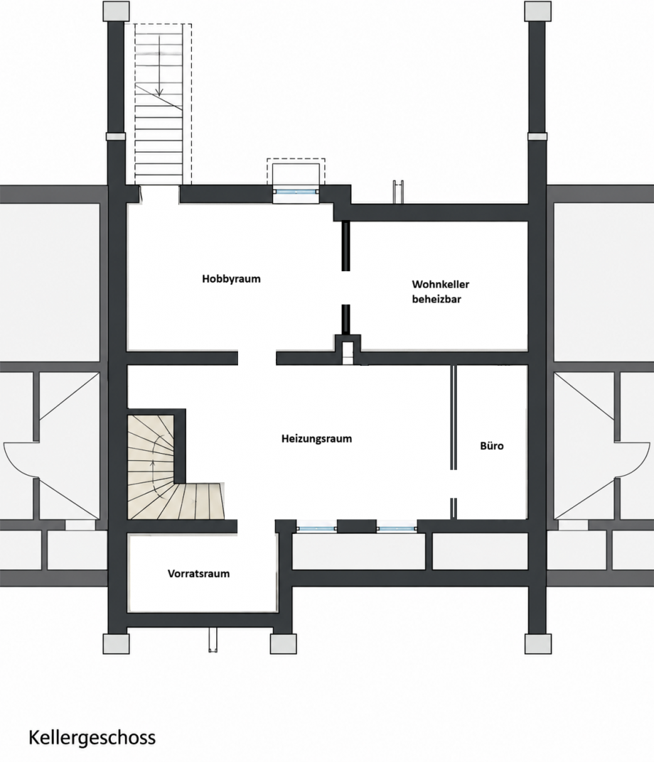 Grundriss KG Reihenmittelhaus Salzgitter