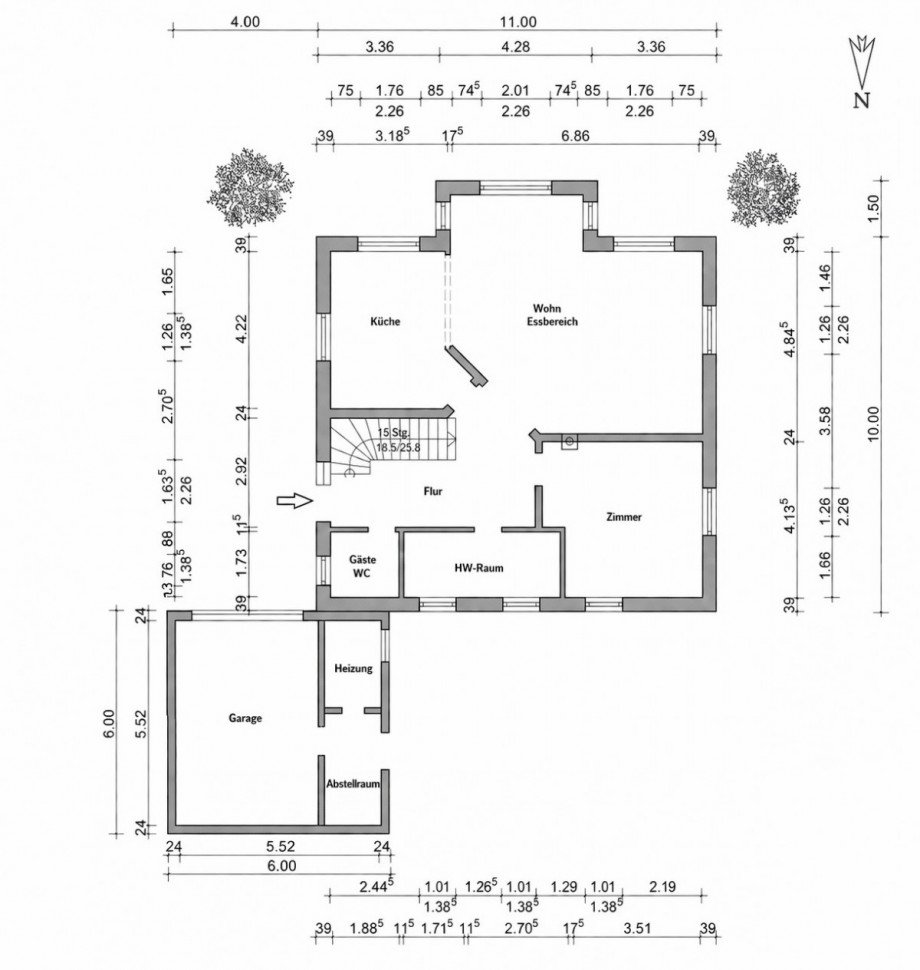 Grundriss EG Einfamilienhaus Braunschweig