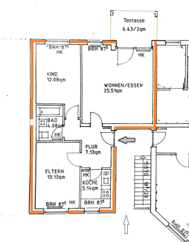 Grundriss Erdgeschosswohnung Gifhorn