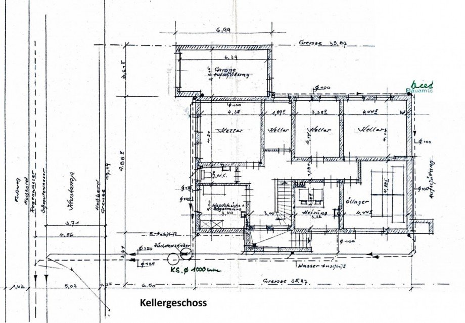 Grundrisse KG Wohn- / Gesch�ftshaus K�nigslutter
