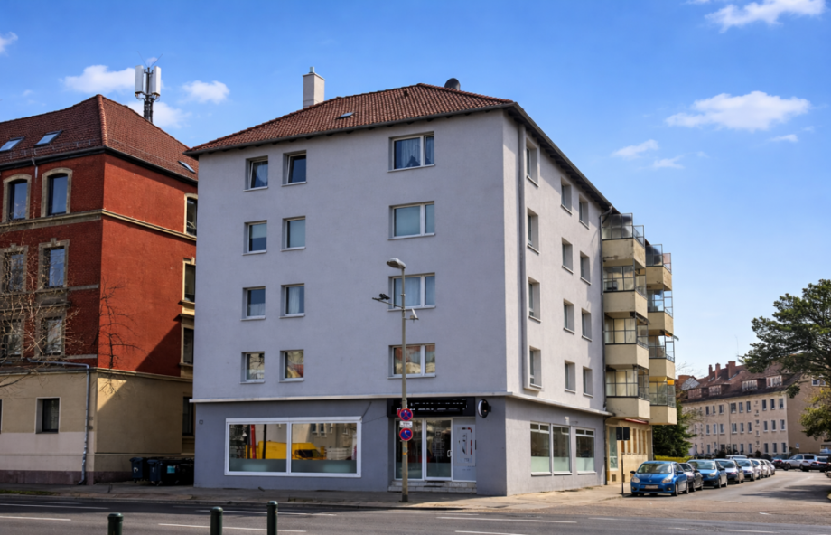 Strassenansicht Mehrfamilienhaus Braunschweig