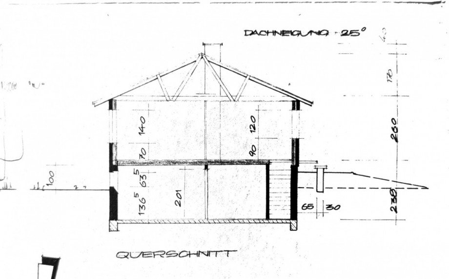 Schnittzeichnung Einfamilienhaus Lengede