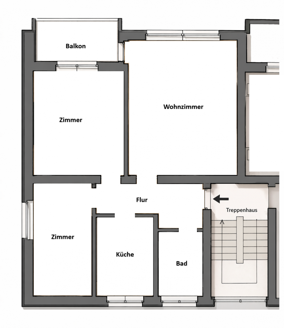 Grundriss Etagenwohnung Wolfenb�ttel