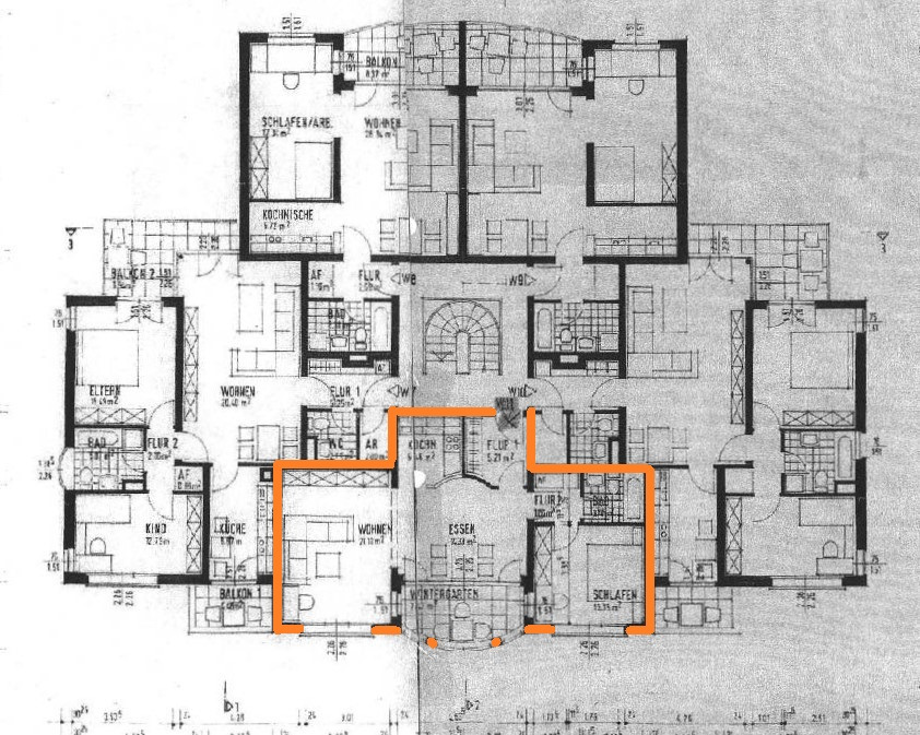 Grundriss Etagenwohnung Braunschweig