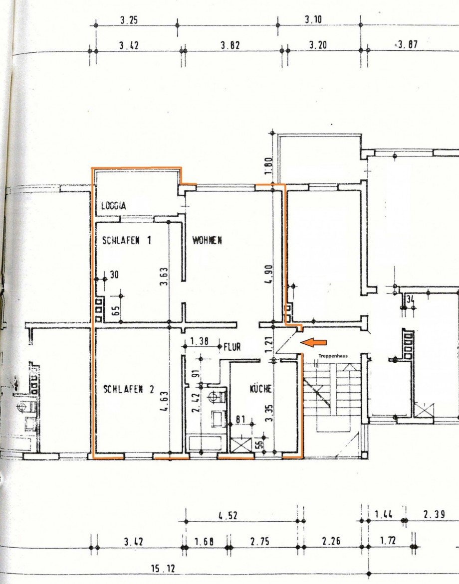 Grundriss Etagenwohnung Braunschweig
