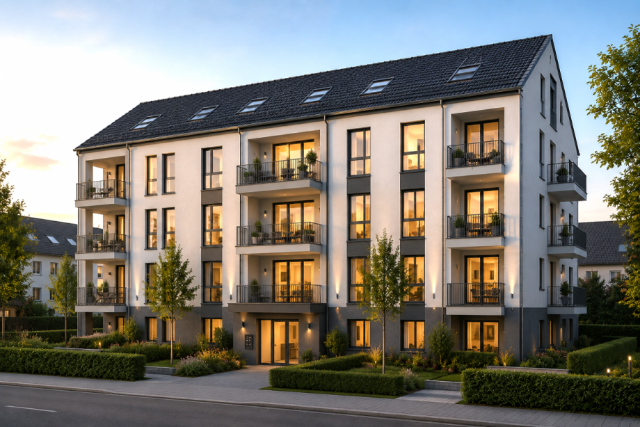 Mehrfamilienhaus Projektion Wohngrundst�ck Peine